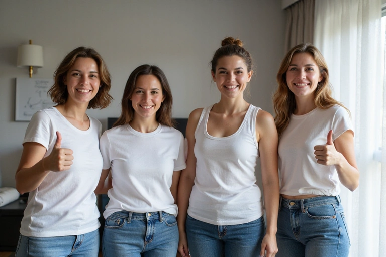 Boldog és elégedett ügyfelek mosolyognak és felemelik a hüvelykujjukat, miután sikeresen elérték egészségügyi céljaikat az Egeszutlifecx segítségével.